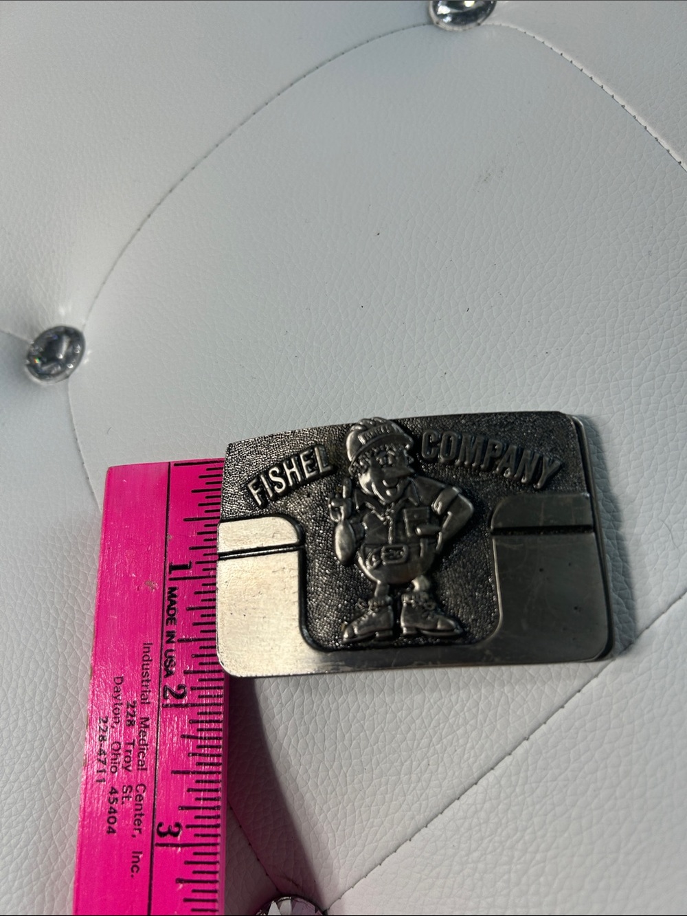 Fisher pewter belt buckle cartoon digger - Picture 12 of 14